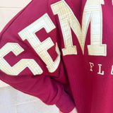 [Stewart Simmons] The Heritage Plaid Crewneck | FSU - The Pink Pineapple 850