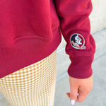 [Stewart Simmons] The Heritage Plaid Crewneck | FSU - The Pink Pineapple 850