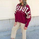[Stewart Simmons] The Heritage Plaid Crewneck | FSU - The Pink Pineapple 850