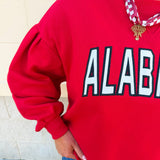 [Stewart Simmons] The Legacy Fleece Crewneck | Alabama - The Pink Pineapple 850