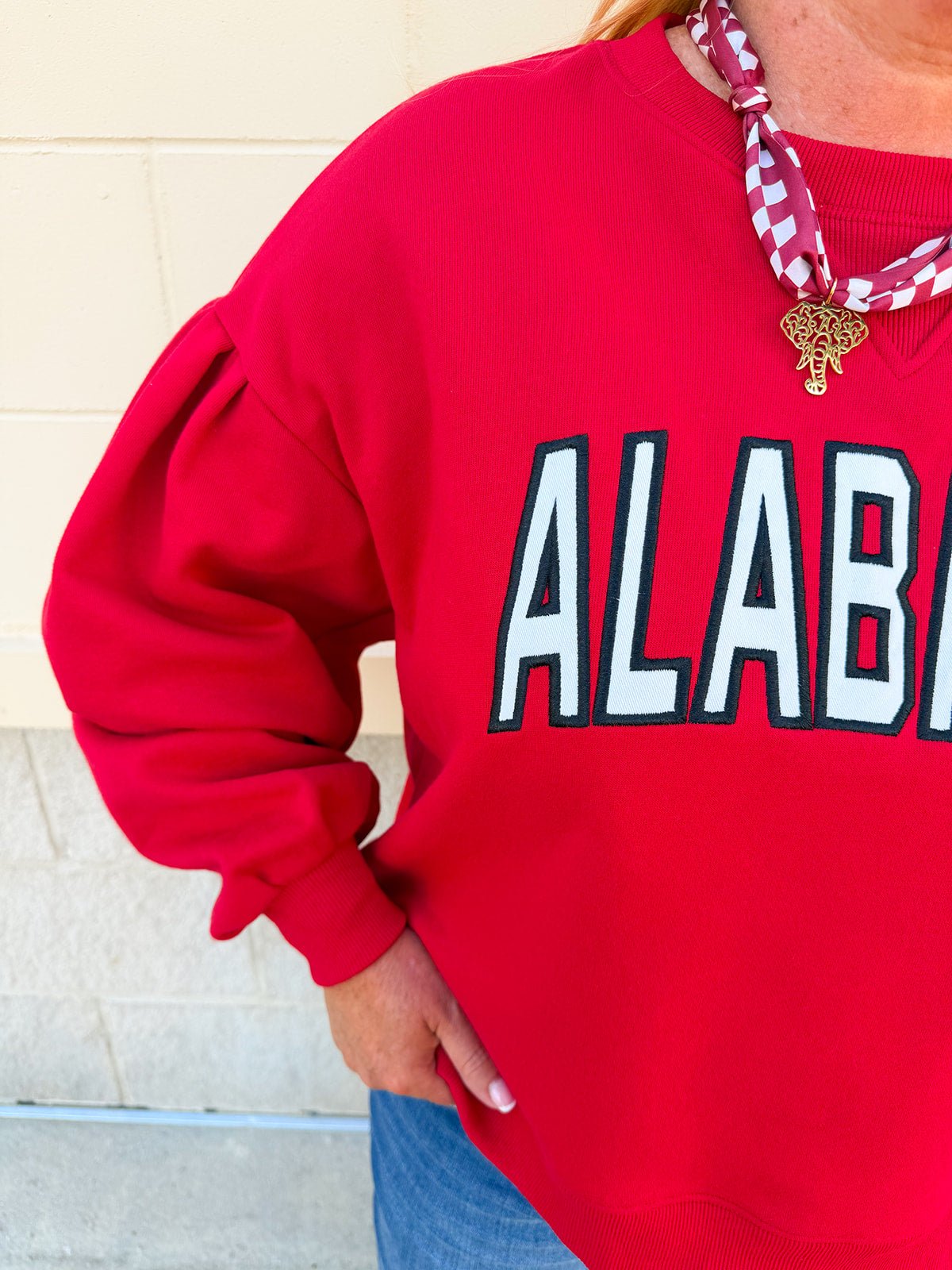 [Stewart Simmons] The Legacy Fleece Crewneck | Alabama - The Pink Pineapple 850
