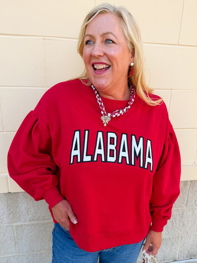 [Stewart Simmons] The Legacy Fleece Crewneck | Alabama - The Pink Pineapple 850