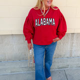 [Stewart Simmons] The Legacy Fleece Crewneck | Alabama - The Pink Pineapple 850