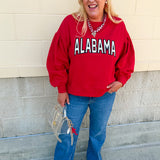 [Stewart Simmons] The Legacy Fleece Crewneck | Alabama - The Pink Pineapple 850