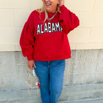 [Stewart Simmons] The Legacy Fleece Crewneck | Alabama - The Pink Pineapple 850