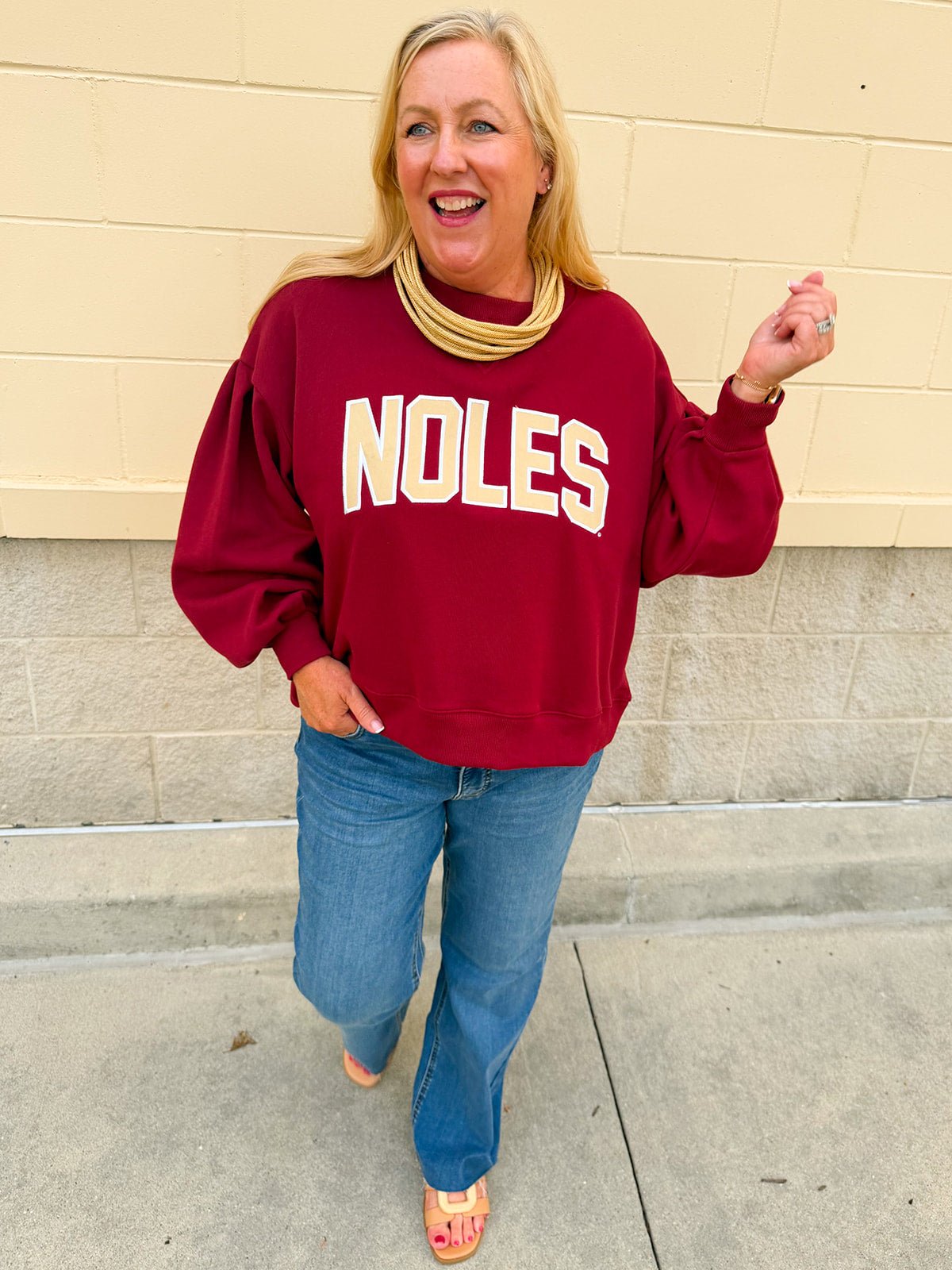 [Stewart Simmons] The Legacy Fleece Crewneck | FSU - The Pink Pineapple 850
