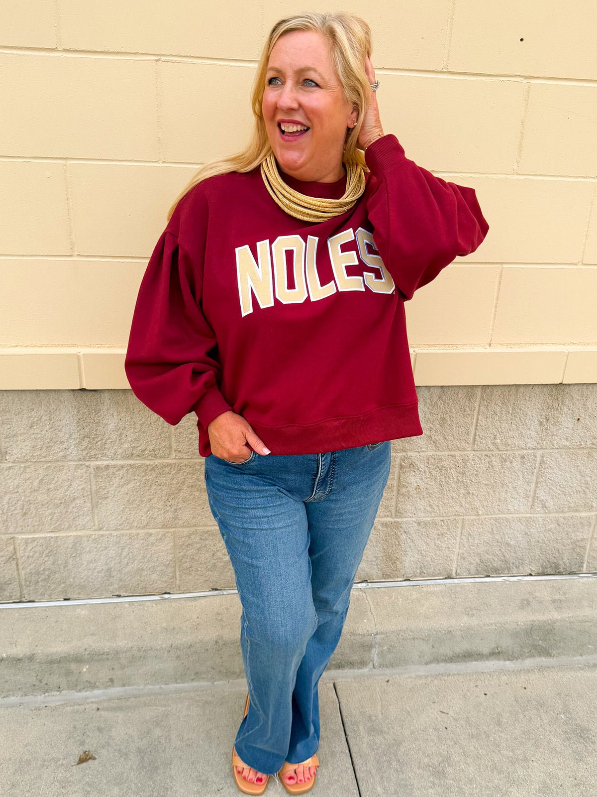 [Stewart Simmons] The Legacy Fleece Crewneck | FSU - The Pink Pineapple 850