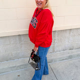 [Stewart Simmons] The Legacy Fleece Crewneck | Georgia - The Pink Pineapple 850