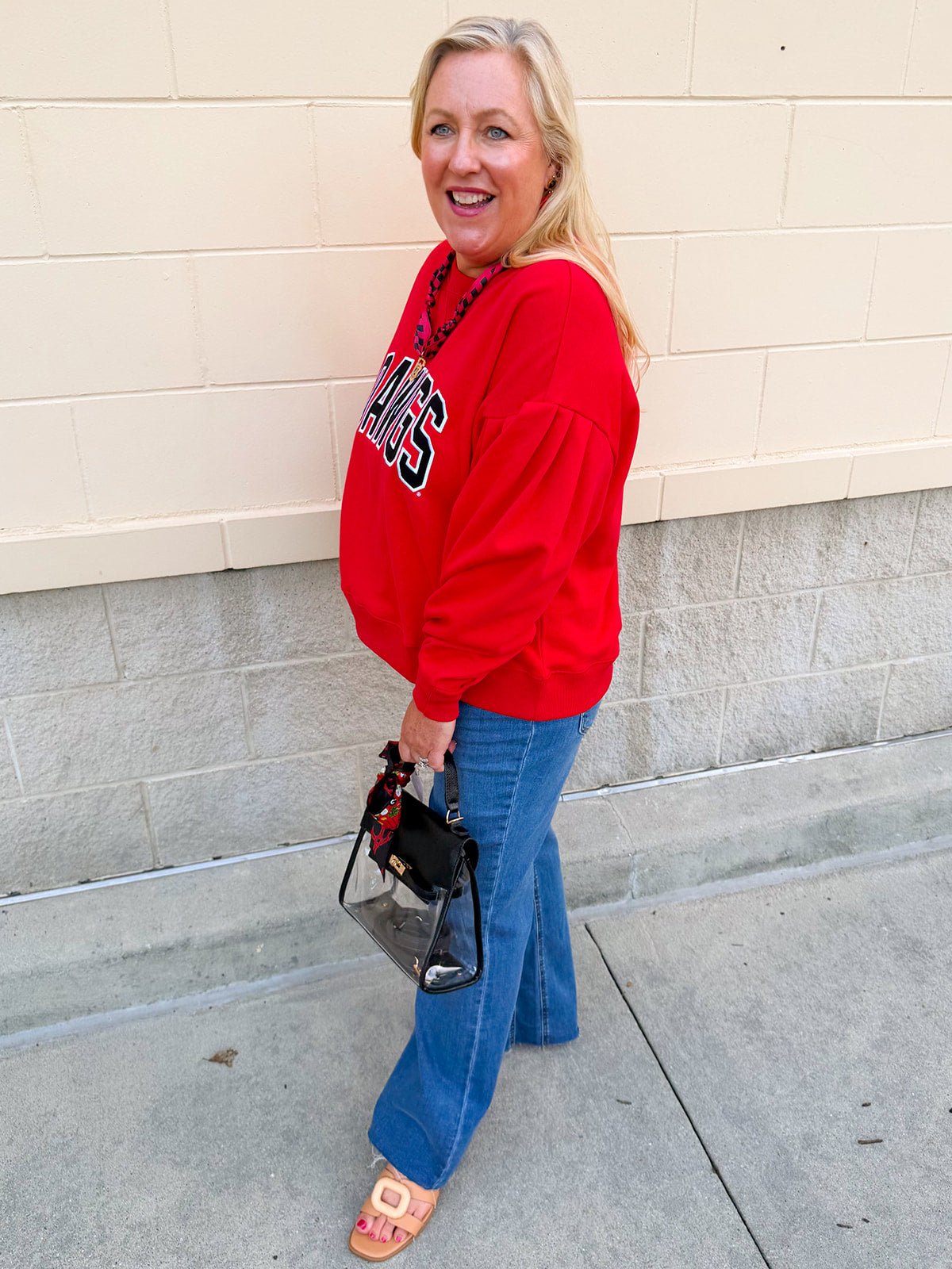 [Stewart Simmons] The Legacy Fleece Crewneck | Georgia - The Pink Pineapple 850