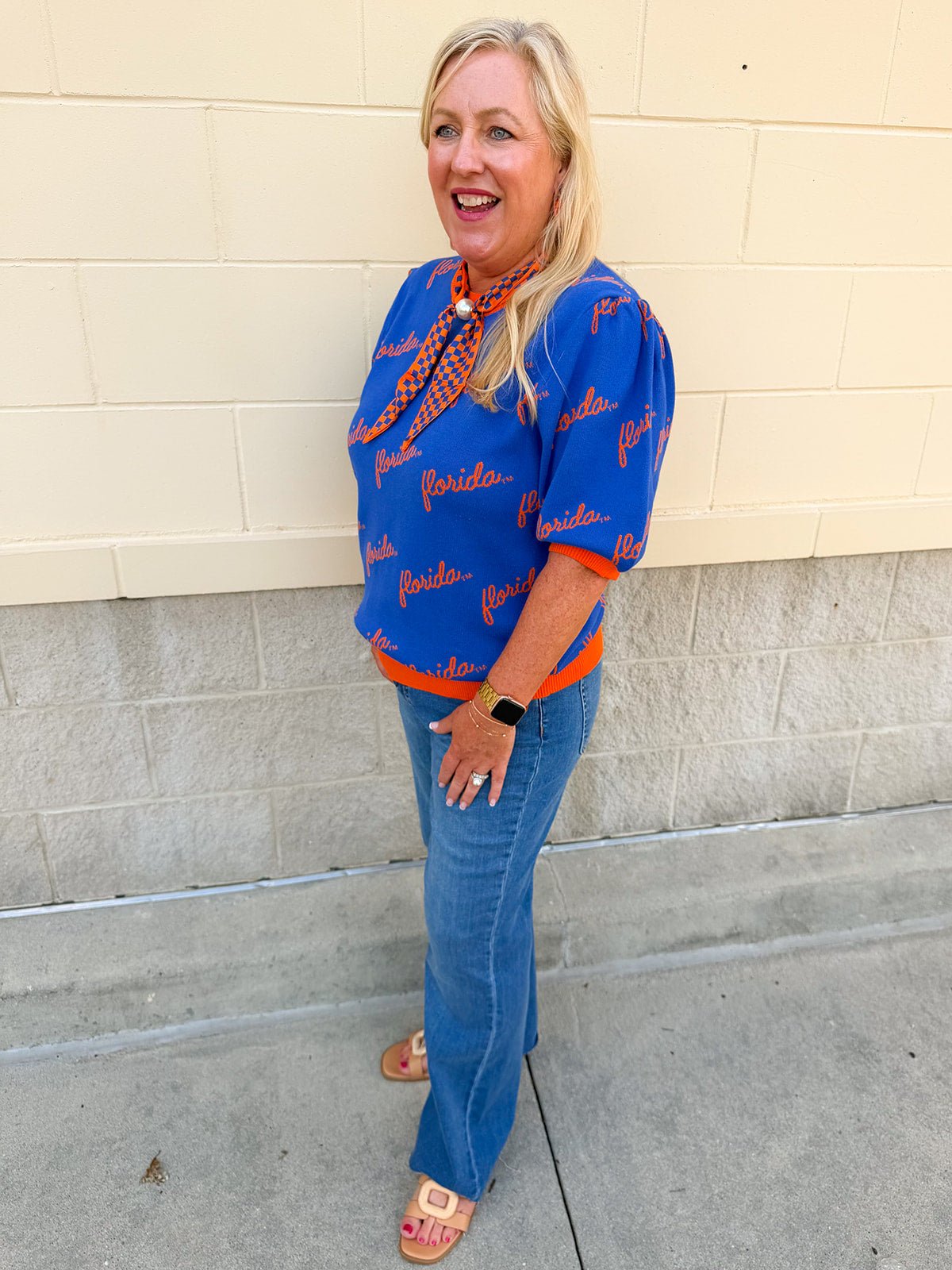 [Stewart Simmons] The Merit Puff Sleeve Sweater | Florida - The Pink Pineapple 850