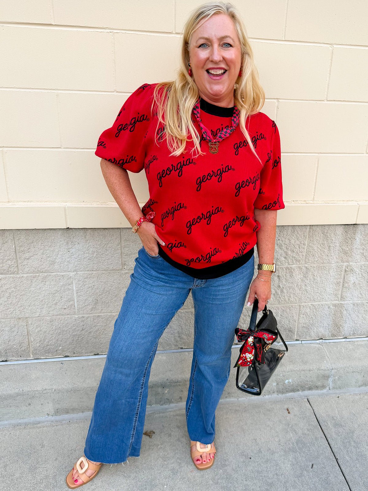 [Stewart Simmons] The Merit Puff Sleeve Sweater | Georgia - The Pink Pineapple 850