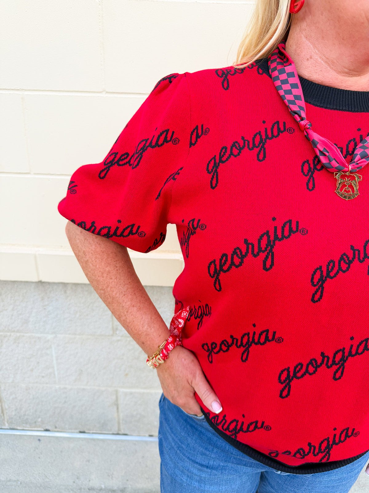 [Stewart Simmons] The Merit Puff Sleeve Sweater | Georgia - The Pink Pineapple 850
