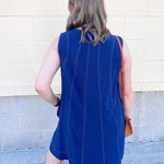 Stitched to Perfection Denim Mini Dress - The Pink Pineapple 850