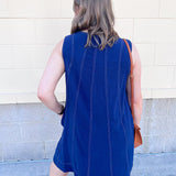 Stitched to Perfection Denim Mini Dress - The Pink Pineapple 850