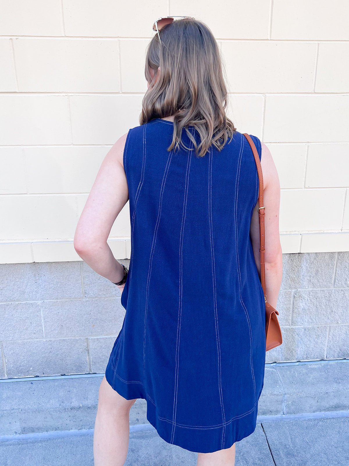 Stitched to Perfection Denim Mini Dress - The Pink Pineapple 850