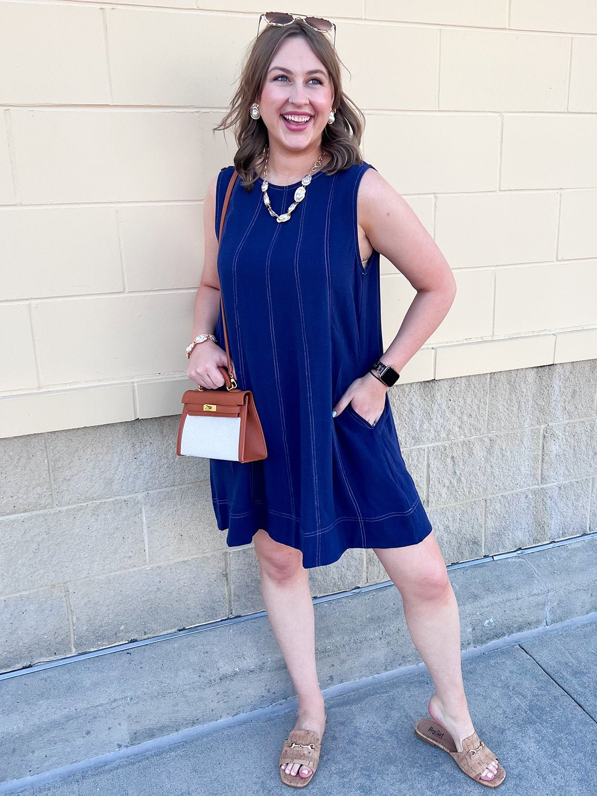 Stitched to Perfection Denim Mini Dress - The Pink Pineapple 850