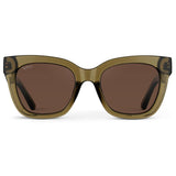 Stormi Square Sunglasses - Crystal Green/Brown - The Pink Pineapple 850