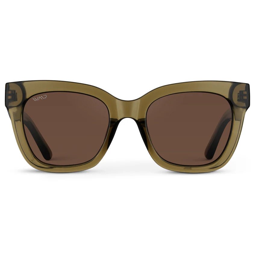 Stormi Square Sunglasses - Crystal Green/Brown - The Pink Pineapple 850