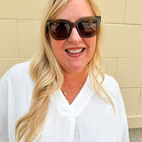 Stormi Square Sunglasses - Crystal Green/Brown - The Pink Pineapple 850