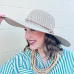 Straw Floppy Sun Hat - Natural - The Pink Pineapple 850