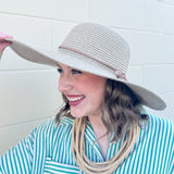 Straw Floppy Sun Hat - Natural - The Pink Pineapple 850