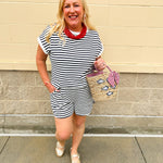 Stripe & Ease Two - Piece Set - The Pink Pineapple 850