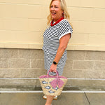 Stripe & Ease Two - Piece Set - The Pink Pineapple 850