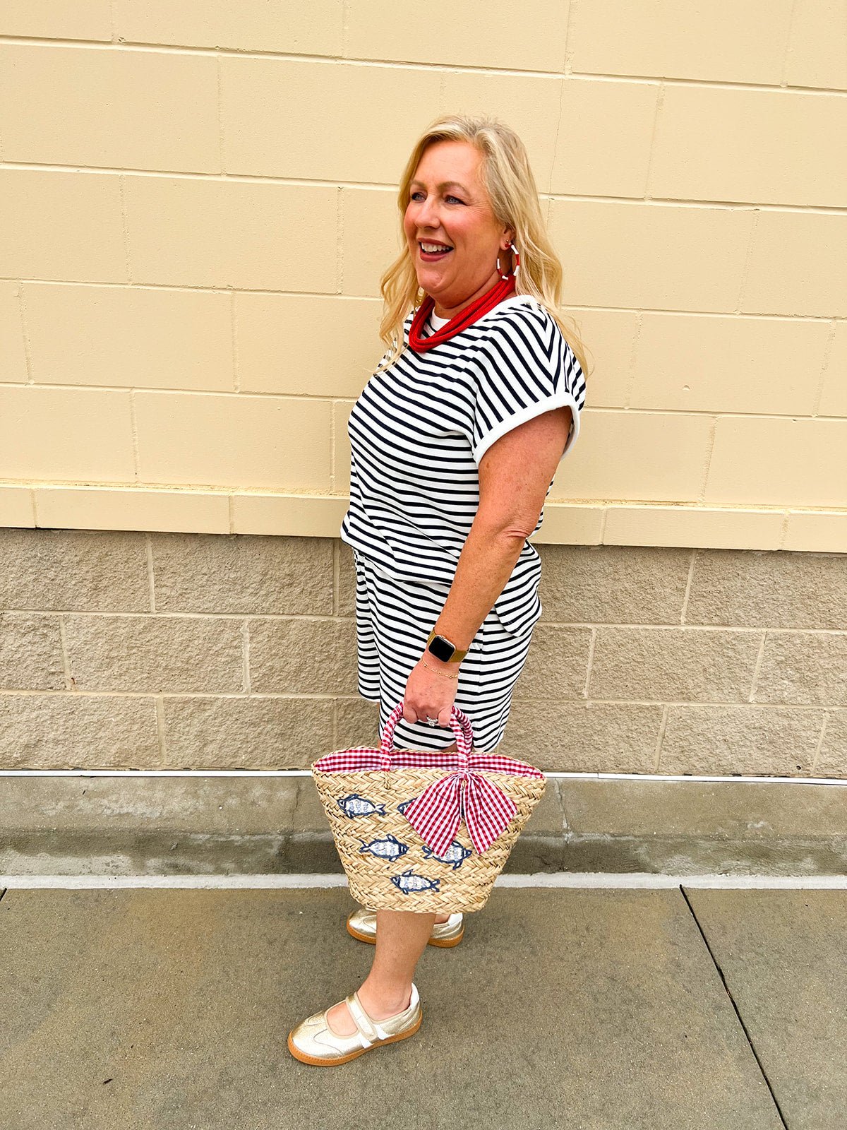 Stripe & Ease Two - Piece Set - The Pink Pineapple 850