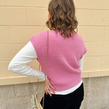 Sugarplum Nutcracker Sequin Knit Vest in Pink - The Pink Pineapple 850