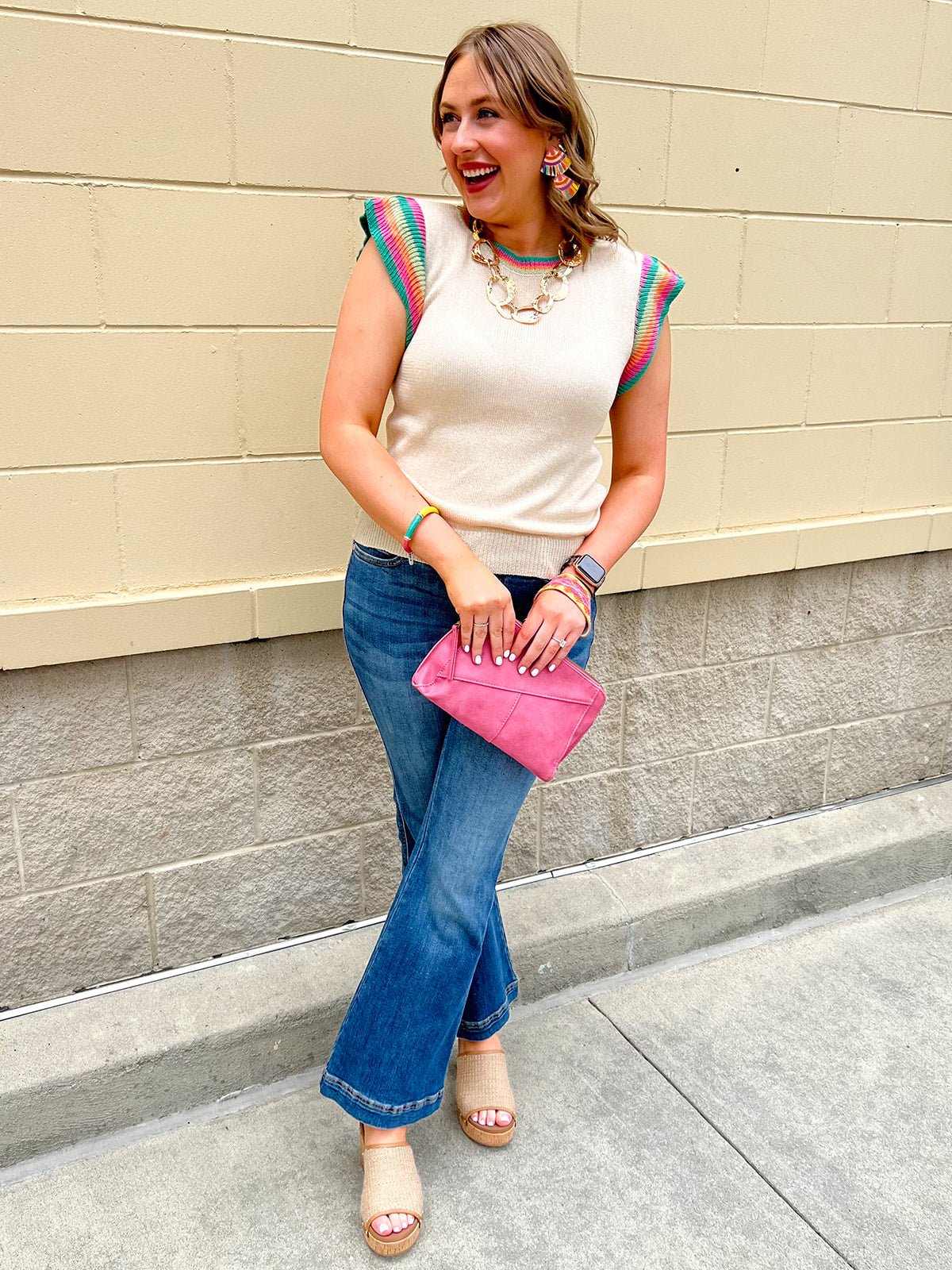 Sunbeam Ruffle Knit Top - The Pink Pineapple 850