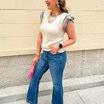 Sunbeam Ruffle Knit Top - The Pink Pineapple 850