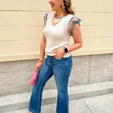 Sunbeam Ruffle Knit Top - The Pink Pineapple 850