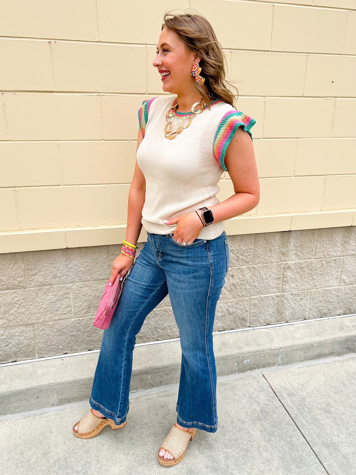 Sunbeam Ruffle Knit Top - The Pink Pineapple 850