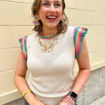 Sunbeam Ruffle Knit Top - The Pink Pineapple 850