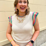 Sunbeam Ruffle Knit Top - The Pink Pineapple 850