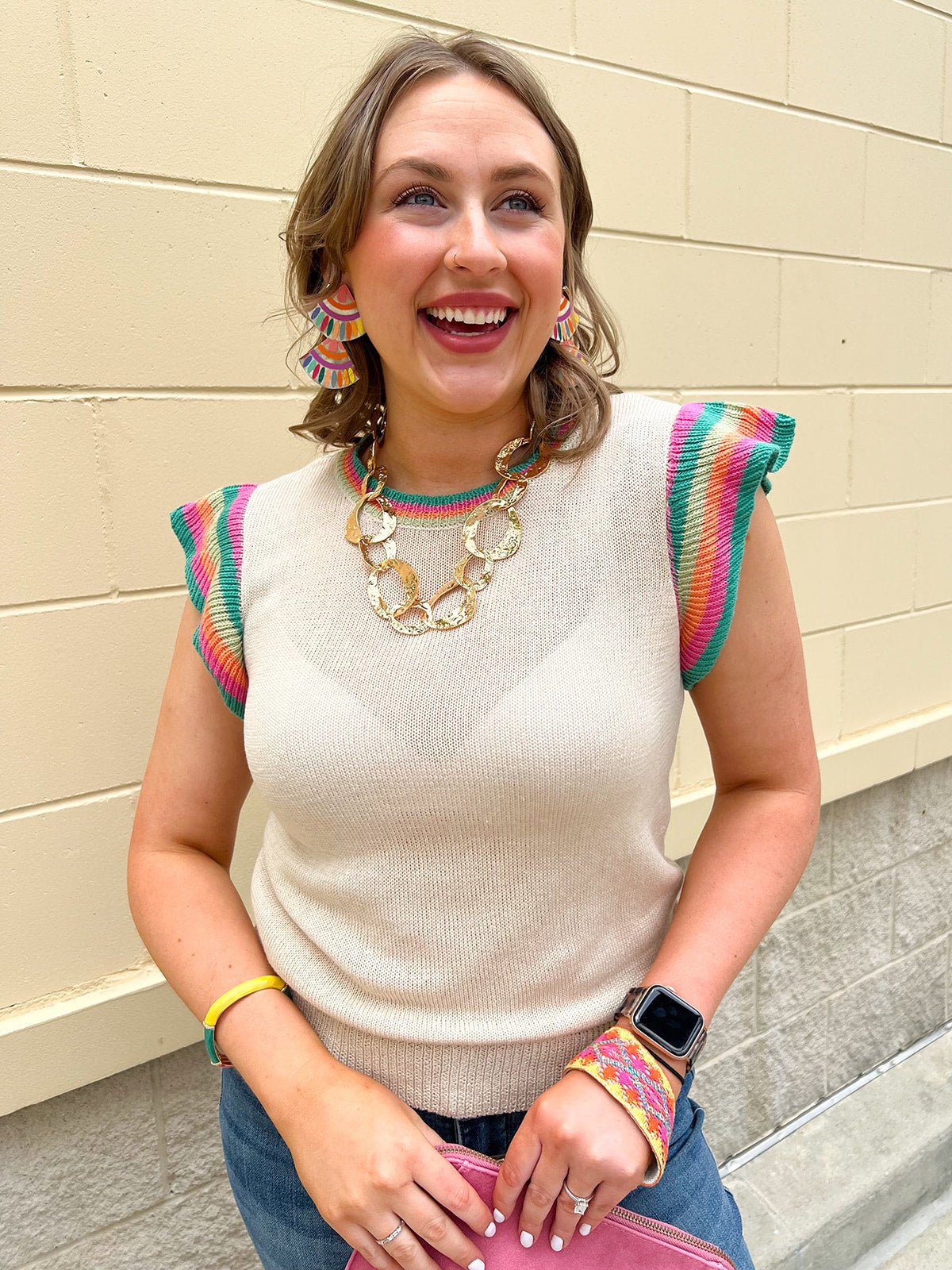 Sunbeam Ruffle Knit Top - The Pink Pineapple 850