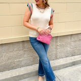 Sunbeam Ruffle Knit Top - The Pink Pineapple 850
