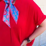 Sunday Best Woven Top in Red - The Pink Pineapple 850