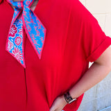 Sunday Best Woven Top in Red - The Pink Pineapple 850