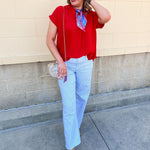 Sunday Best Woven Top in Red - The Pink Pineapple 850
