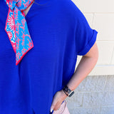 Sunday Best Woven Top in Royal Blue - The Pink Pineapple 850