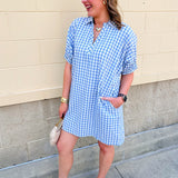 Sunday Stroll Gingham Dress - The Pink Pineapple 850