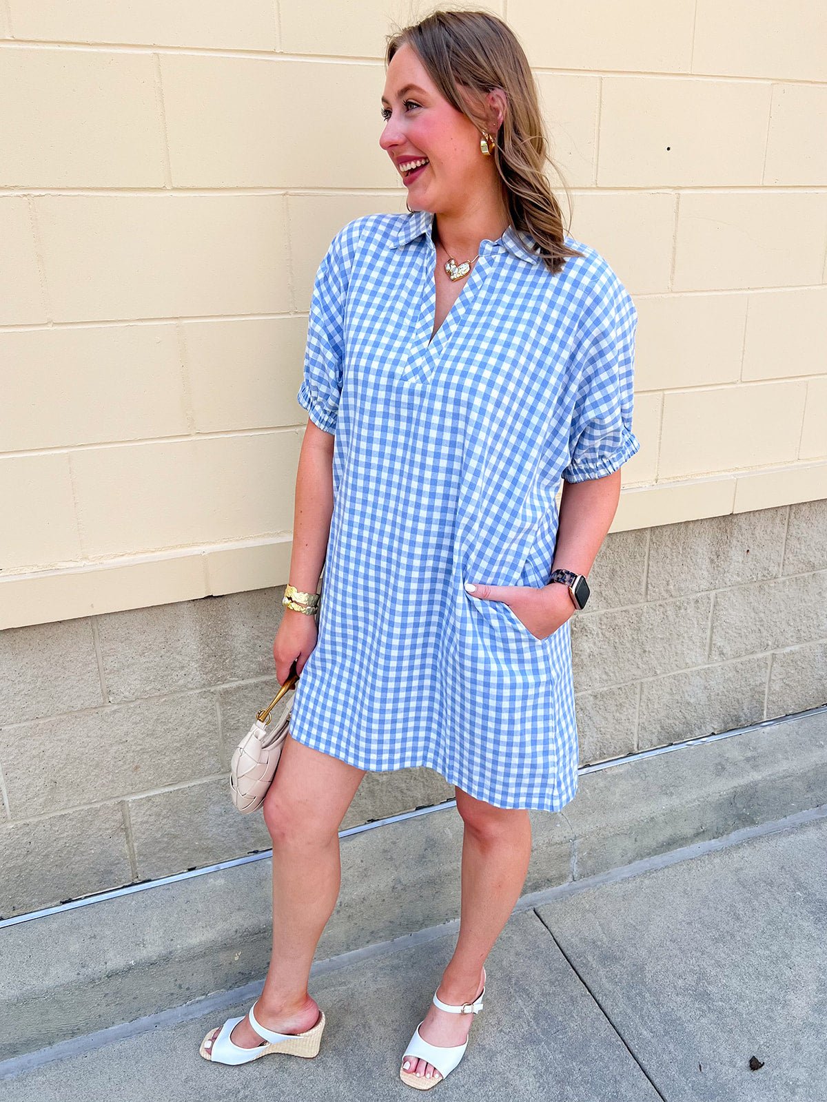 Sunday Stroll Gingham Dress - The Pink Pineapple 850