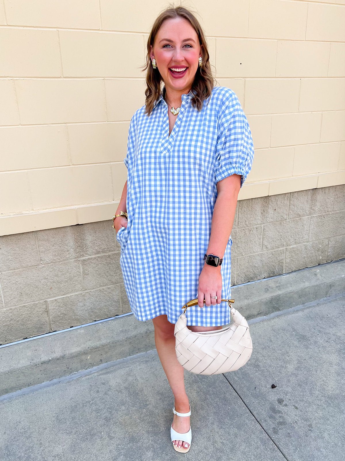 Sunday Stroll Gingham Dress - The Pink Pineapple 850