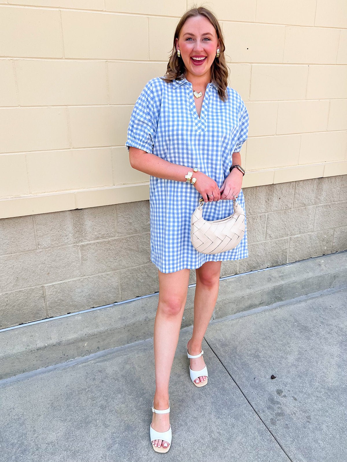 Sunday Stroll Gingham Dress - The Pink Pineapple 850