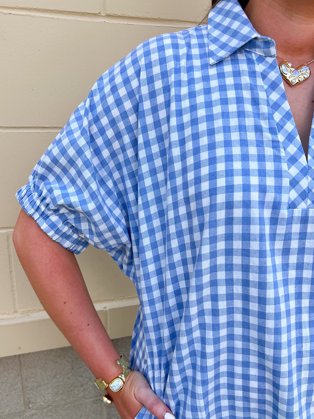 Sunday Stroll Gingham Dress - The Pink Pineapple 850