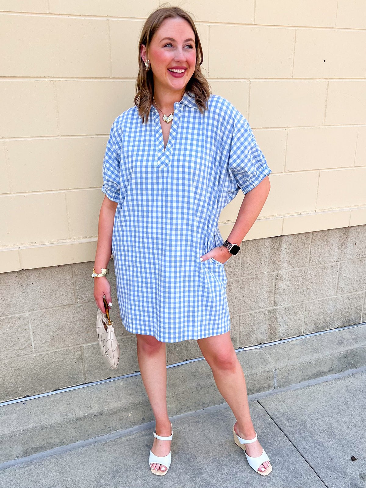 Sunday Stroll Gingham Dress - The Pink Pineapple 850