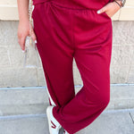 Sunday Stroll Lounge Set in Garnet - The Pink Pineapple 850