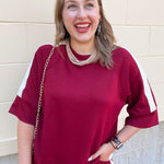 Sunday Stroll Lounge Set in Garnet - The Pink Pineapple 850