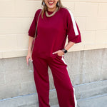 Sunday Stroll Lounge Set in Garnet - The Pink Pineapple 850